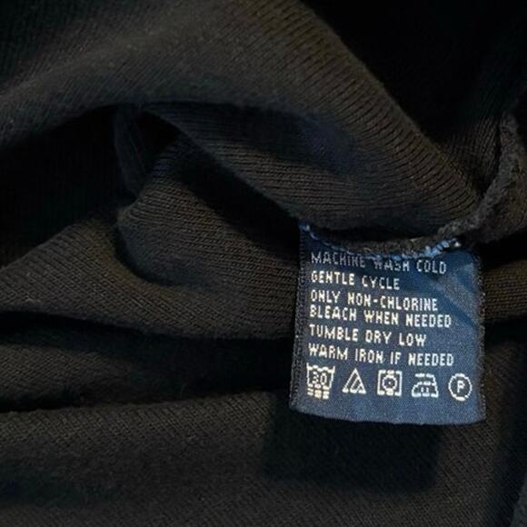 Ralph Lauren Size L V Neck Tee T Shirt Black Short Sleeve Y2K - Picture 4 of 4